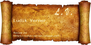 Ludik Verner névjegykártya